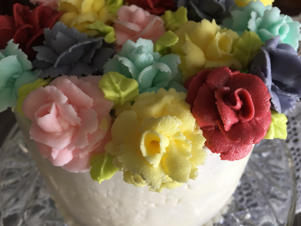 Colorful Rose Flower Bouquet Cake | Yellow Cake | Birthday ...